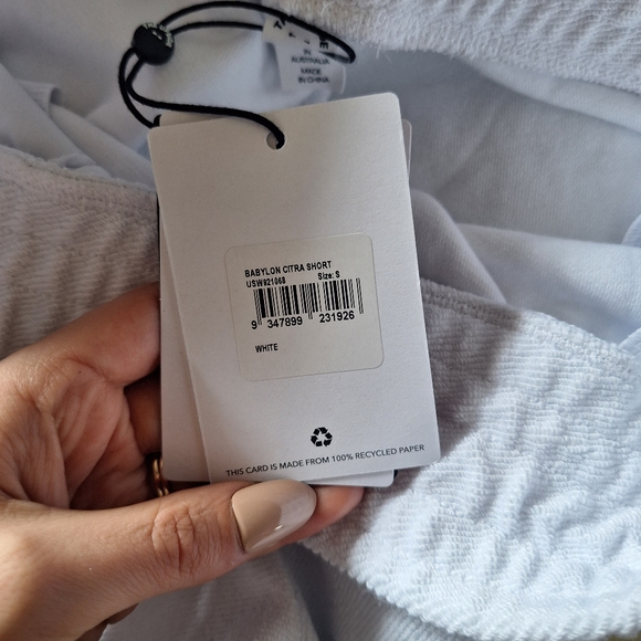 Anthropologie x The Upside White Babylon Citra Track Shorts Small NWT - Picture 8 of 14